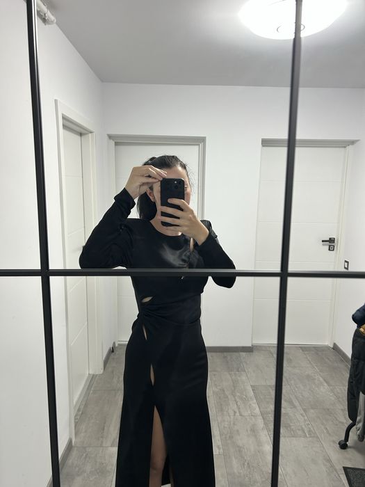 Rochie neagra, lunga, Zara, noua, marimea M