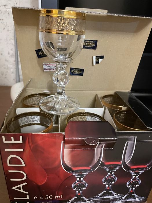 Рюмки почти новые, 6 штук , хрусталь , 5000 тг