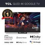 Телевизор TCL 65C745 — 65" QLED, 4K 144 Гц, Google TV, Dolby Vision