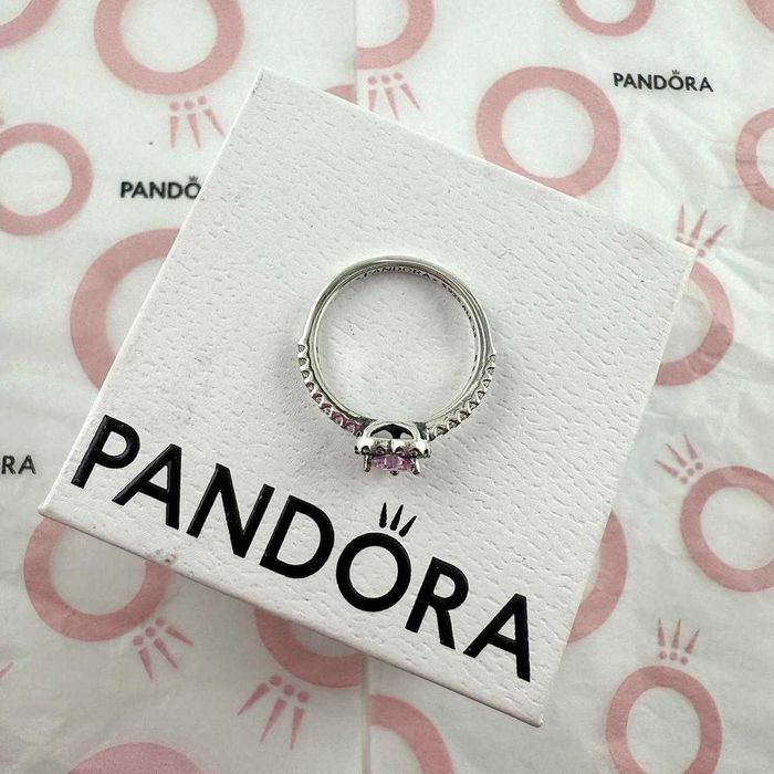 Inel Pandora Inimă Roz - Argint 925, in cutie