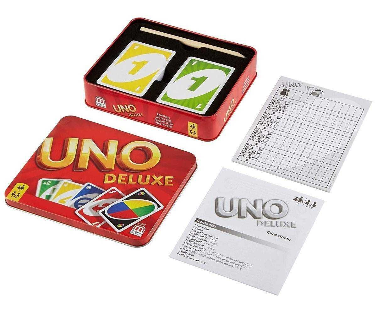 Карти за игра UNO Deluxe / Mattel / Делукс и стандартни карти УНО