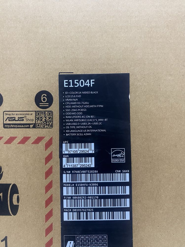 Ноутбук Asus Vivobook e1504f
