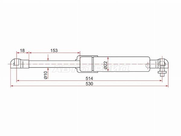 Амортизатор крышки багажника Mitsubishi Pajero sport