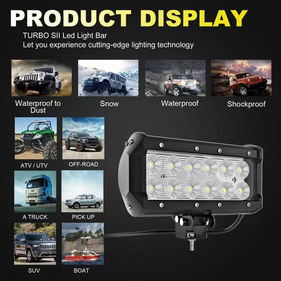 халоген диоден wl5936r-flood работна лампа 36w cree light bar ...
