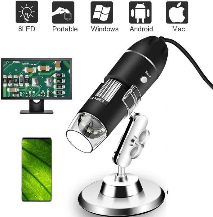 USB микроскоп с до 1600 пъти увеличение