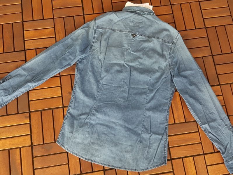 ПРОМО GUESS JEANS -М -Оригинална мъжка дънкова риза
