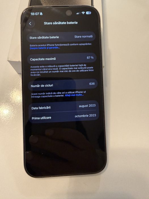 Vand iphone 15 pro ,Natural Titanium ,128 GB