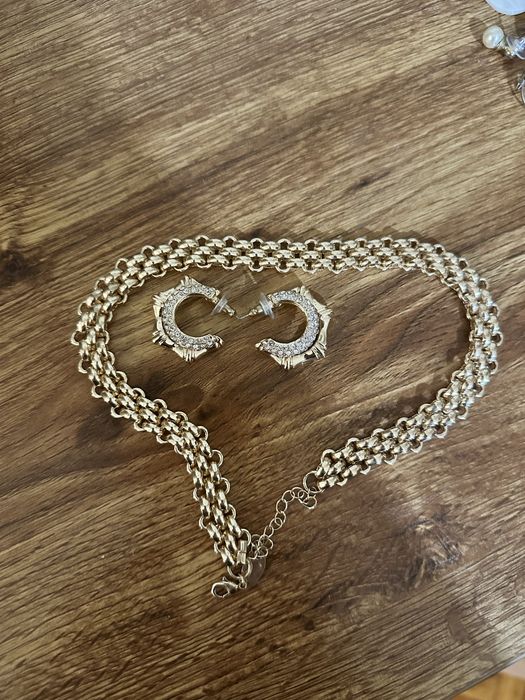 Оригинално колие и обици BSB в златно и сребърно