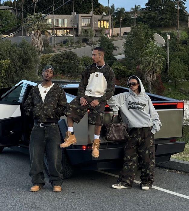 Broken Planet Camo Zip-Up Size S