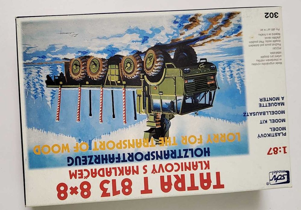 kit constructie macheta 1:87 H0 camion forestier TATRA T813 SDV model