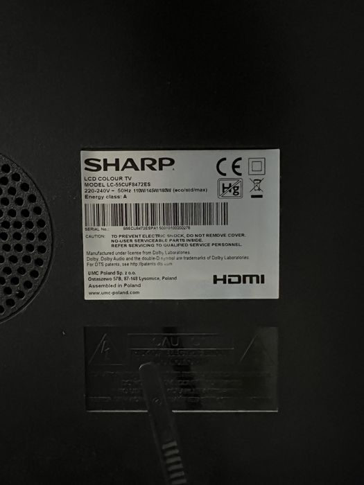 Smart tv Sharp 139cm