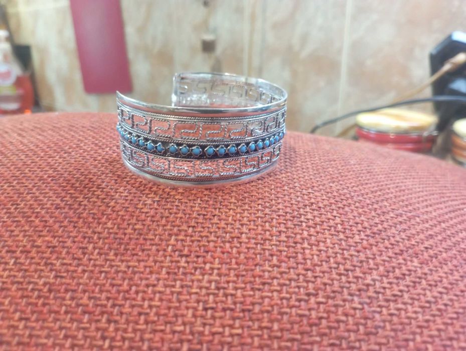 Родирана сребърна гривна 26,6 грама