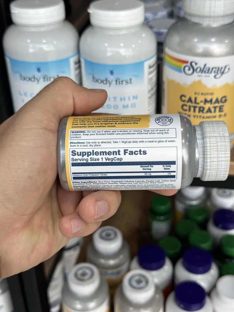 Solaray Potassium Citrate 99 mg 60 капсул