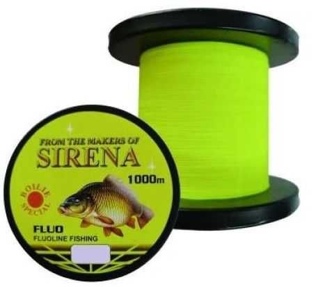 FIR monofilament  SIRENA GALBEN FLUO, 1000m -diferite grosimi