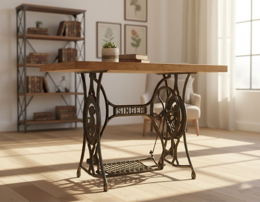 Mese de cusut Singer & Naumann recondiționate (vintaje, cu blat masiv