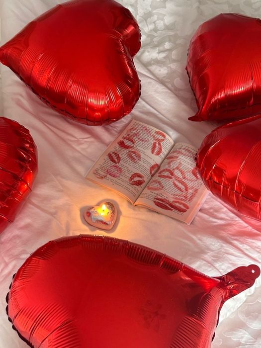 фольгированные шарики в сердечку