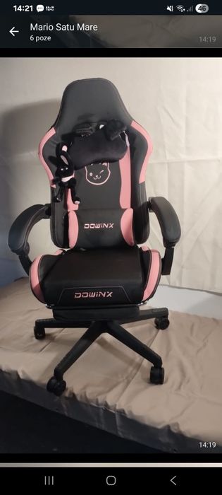 Scaun de birou de fetite cu vibratii