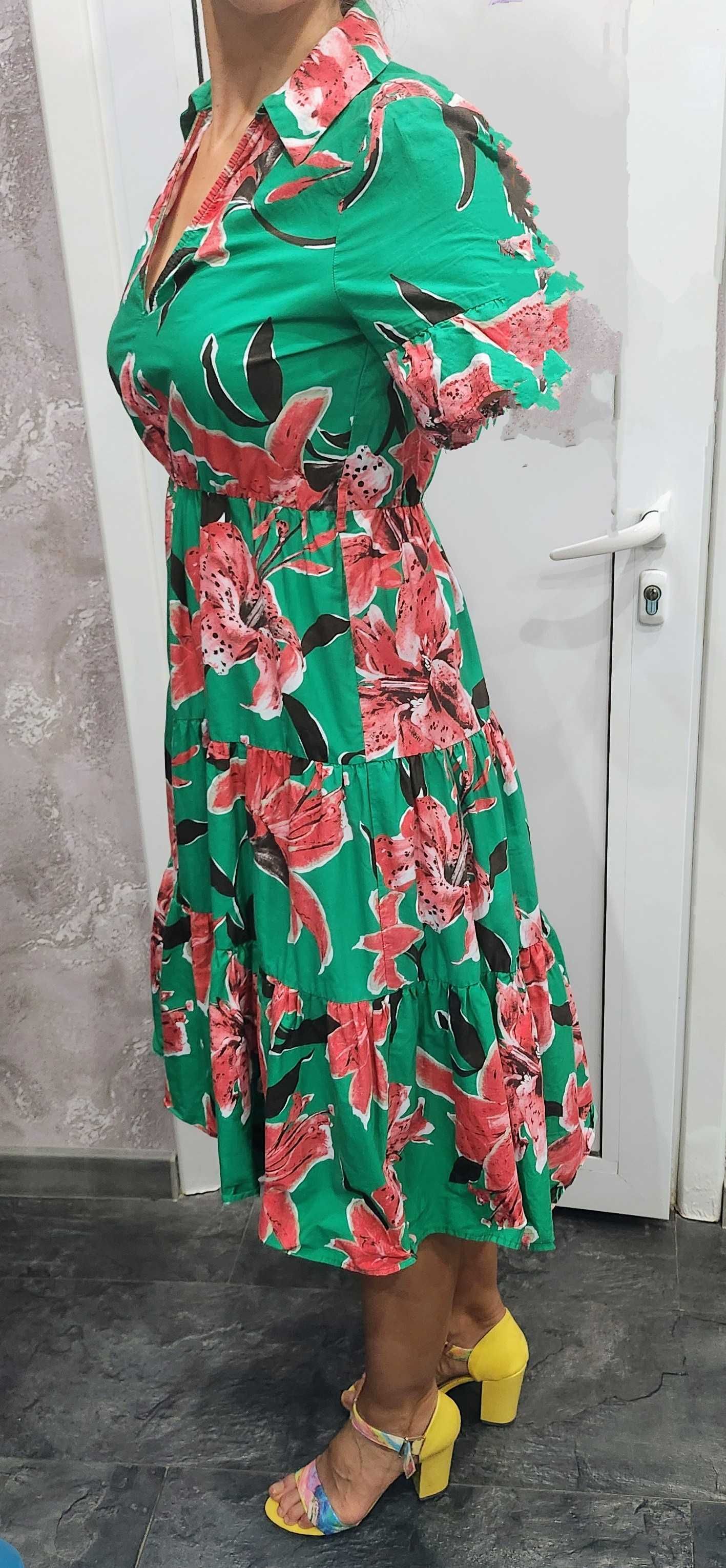 Лятна рокля Zara/ Бяла дантелена рокля