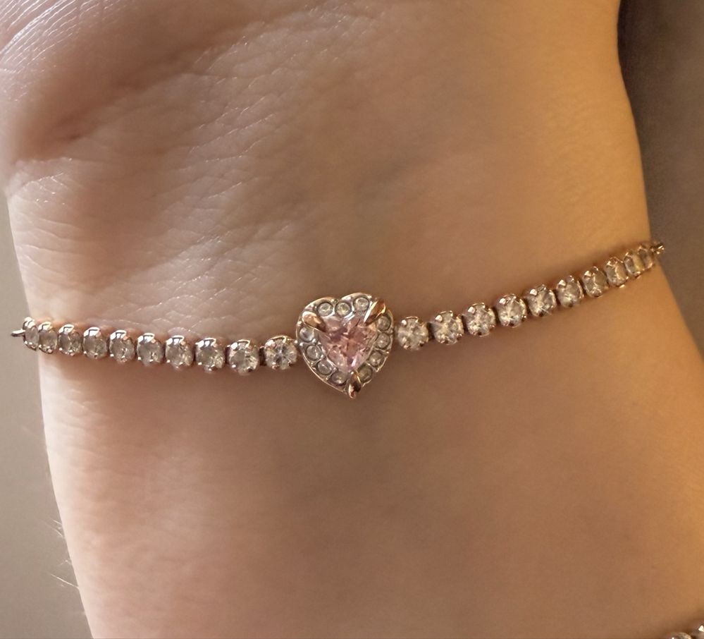 Bratara Swarovski rose-gold