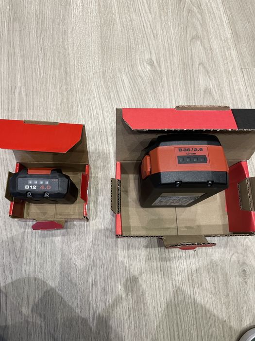 Acumulatori Hilti Nuron 22V/36V si 12V-Sigilati