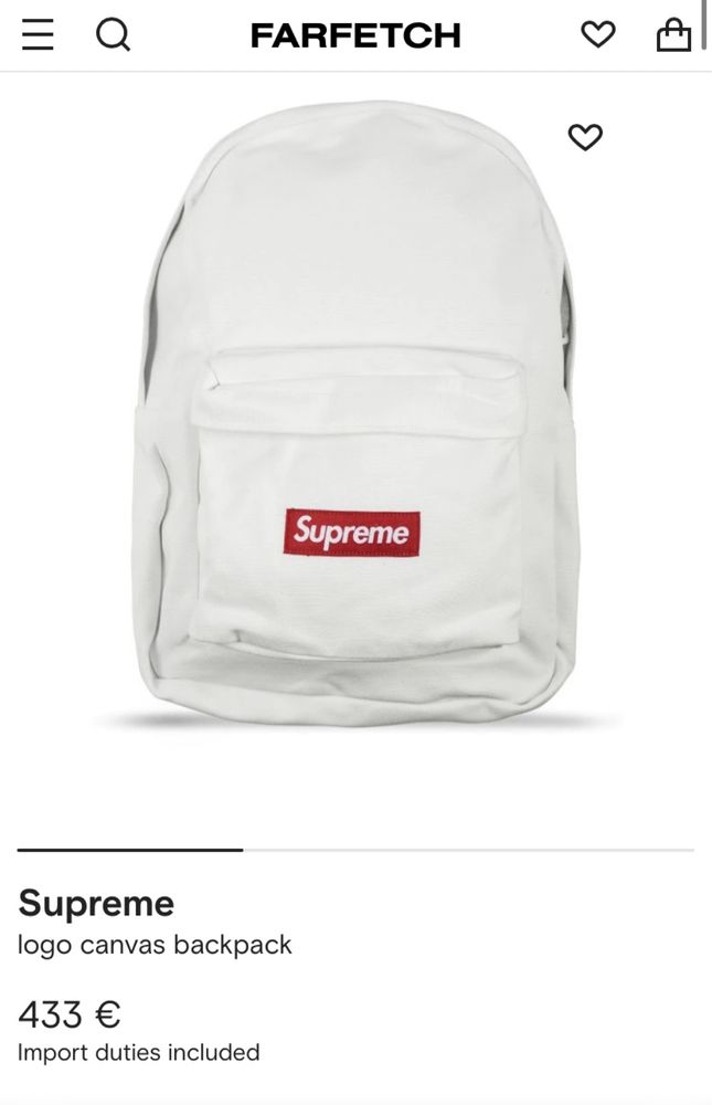 Ghiozdan Supreme (logo canvas backpack)