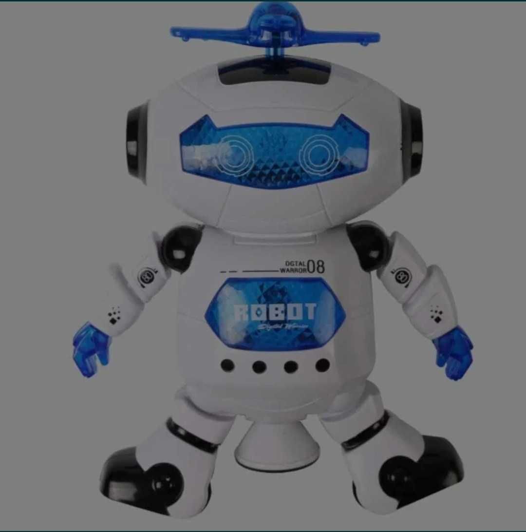 Интерактивен робот, въртене на 360 градуса, танцува, пее и свети