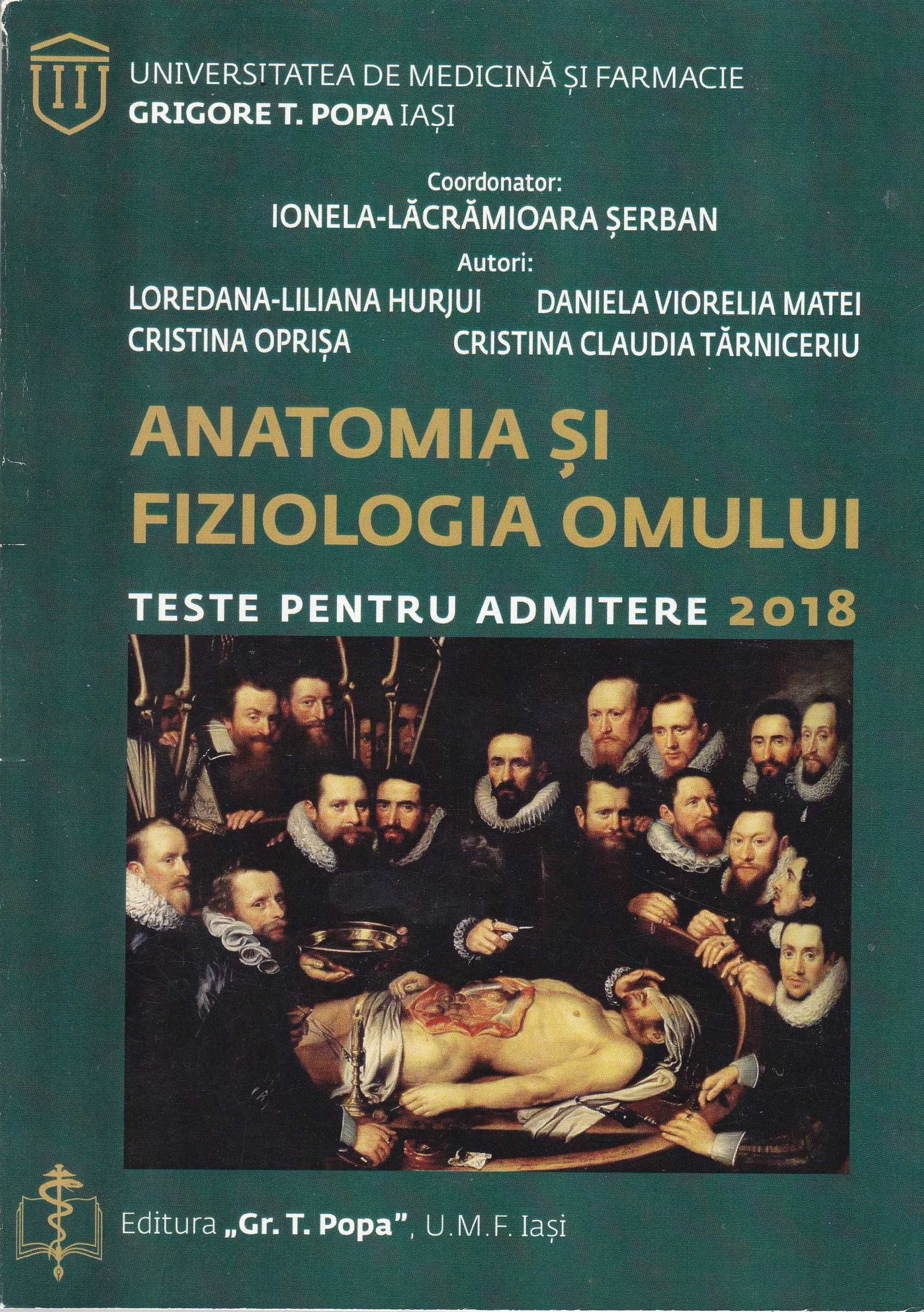 Teste Admitere UMF Iasi, Anatomia si Fiziologia Omului/Chimie Organica