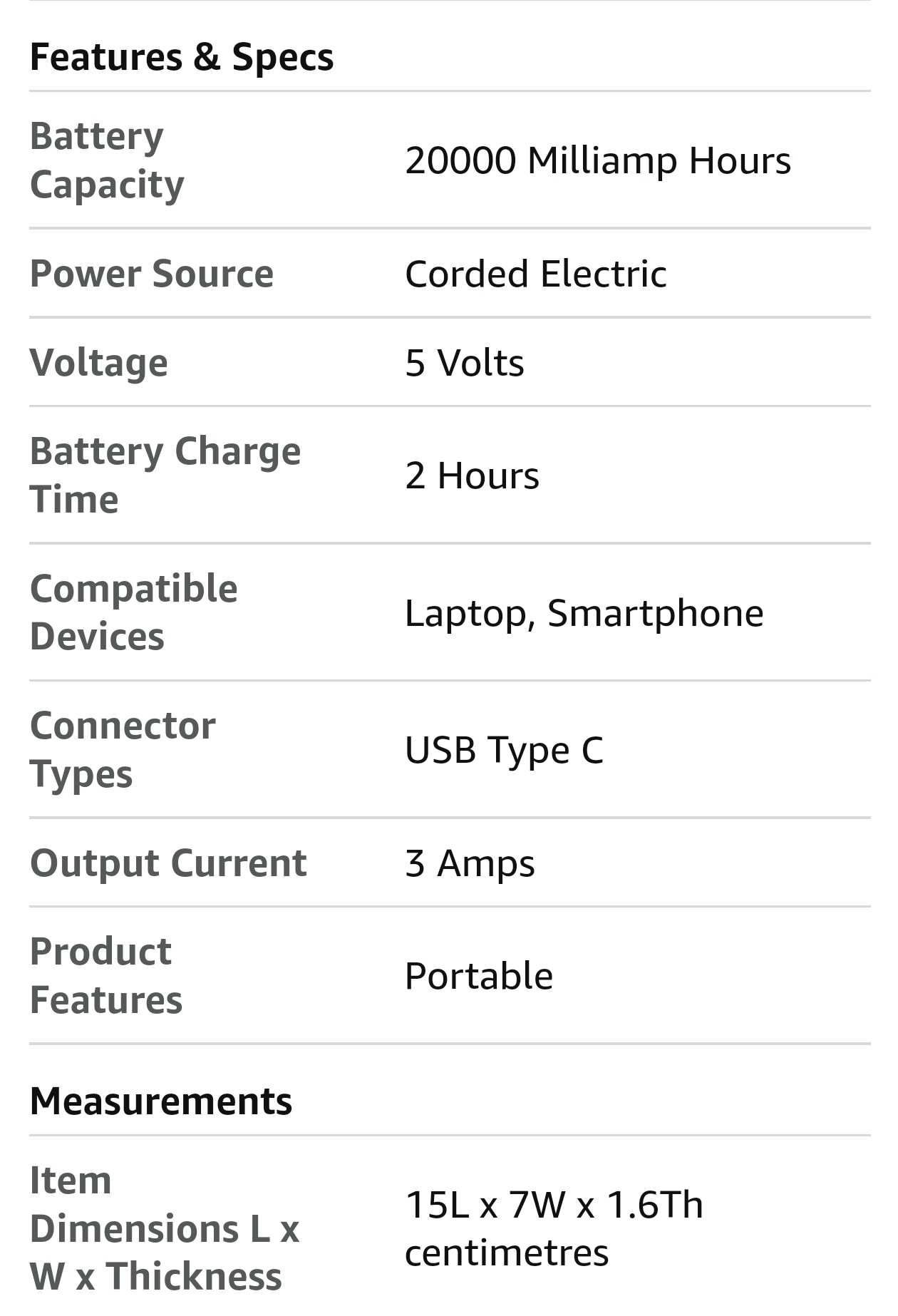 Lazci Power bank, portable charger 22.5W