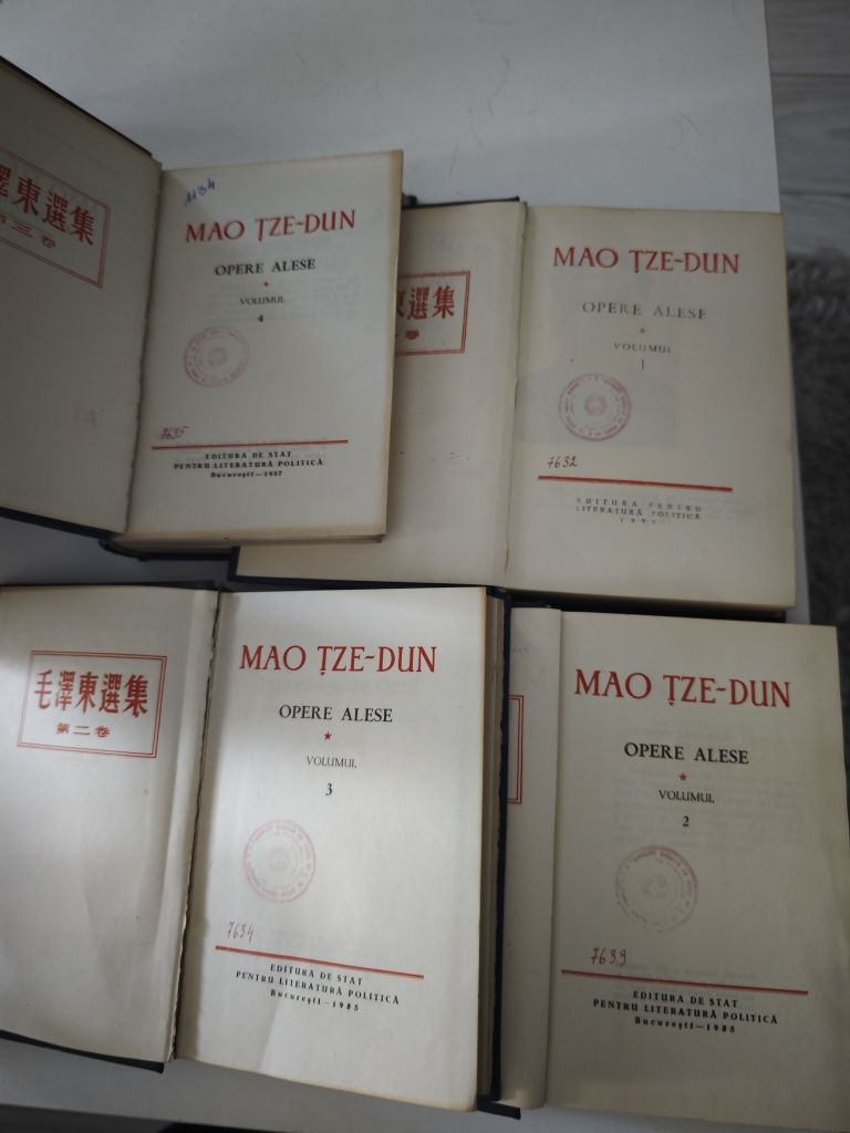 Colecția Mao Tze Dun, Opere Alese, Completa,4 vol, RAR