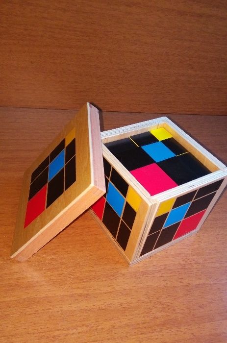 Montessori Trinomial Cube Монтесори Триномно Сензорно Кубче дървен