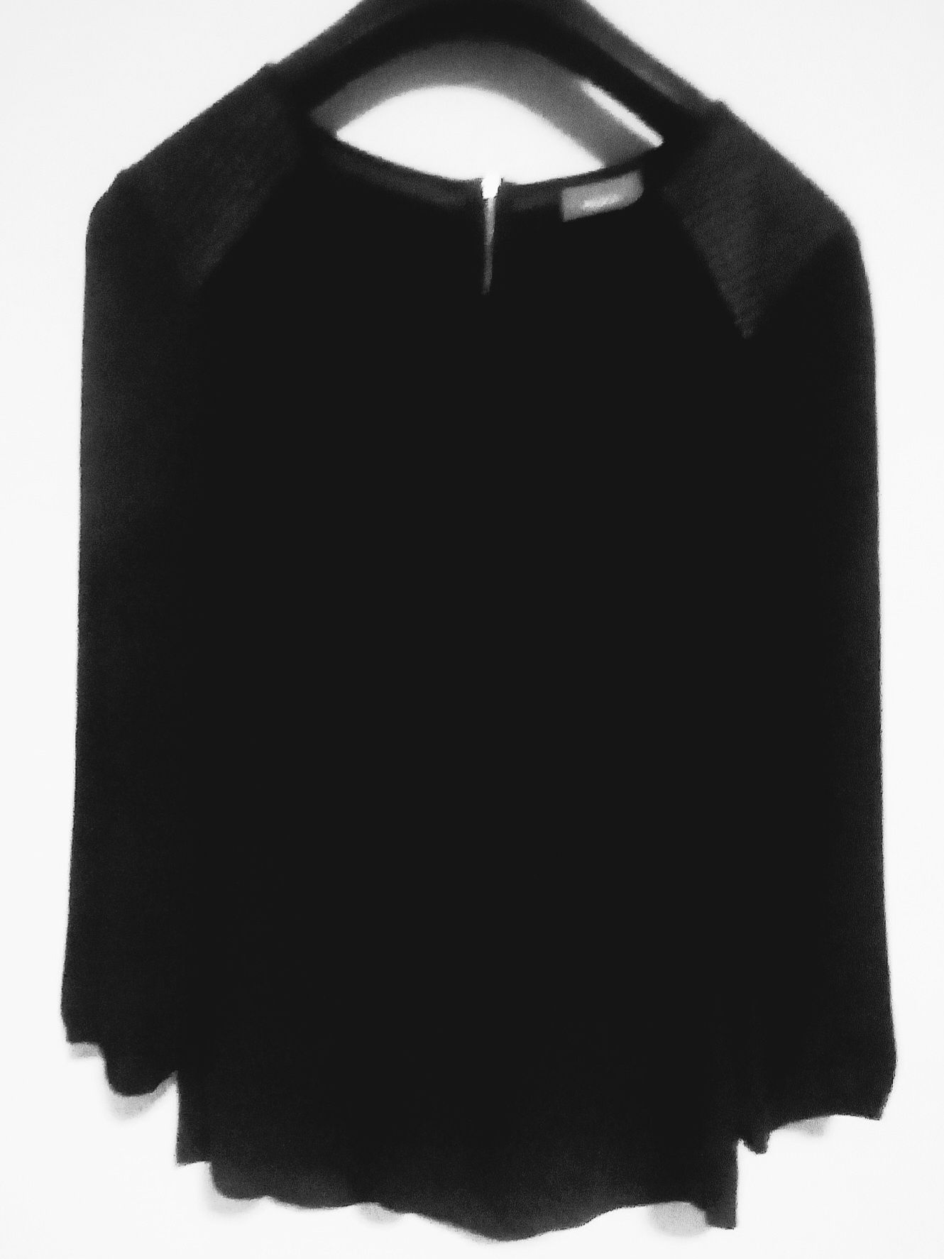 Bluză elegantă de damă Jessica din triplu voal  negru