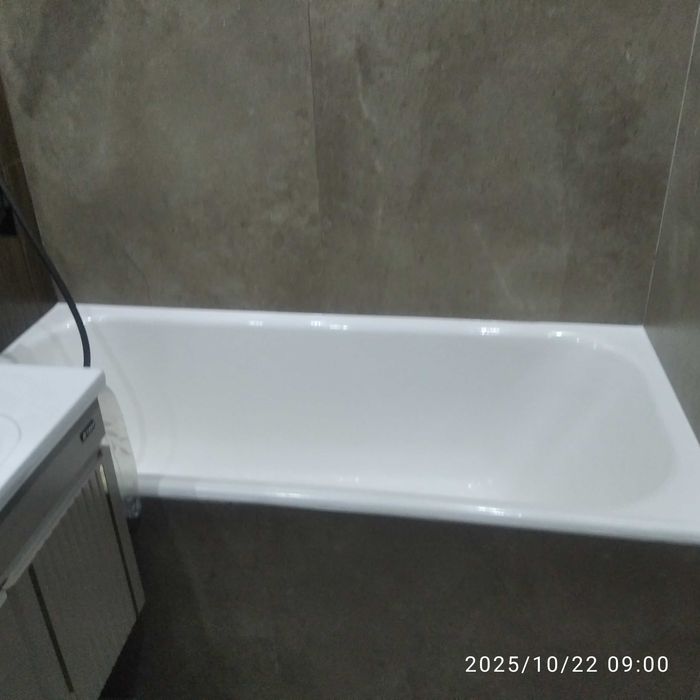 Реставрация ванн наливным акрилом, установка сантехн и принадл ванной