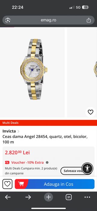 Ceas Invicta cutie completa