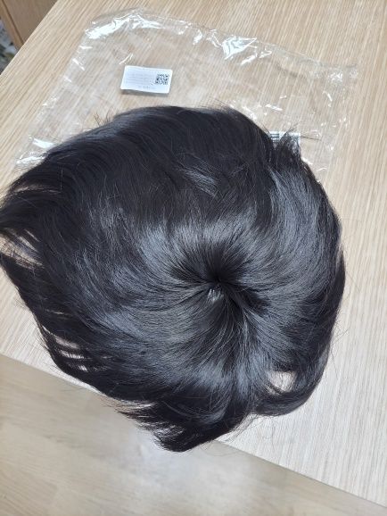 peruca barbati topper toupee  Negru, fibre sintetice