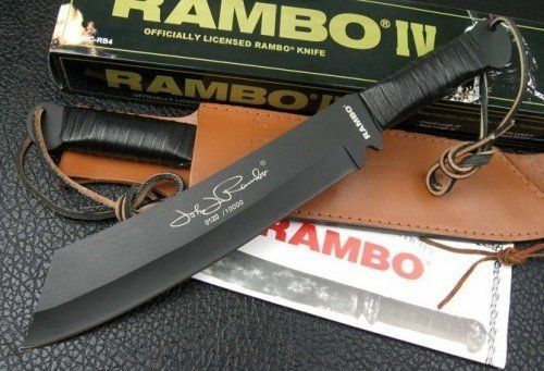 Мачете RAMBO 4 с кожена кания
