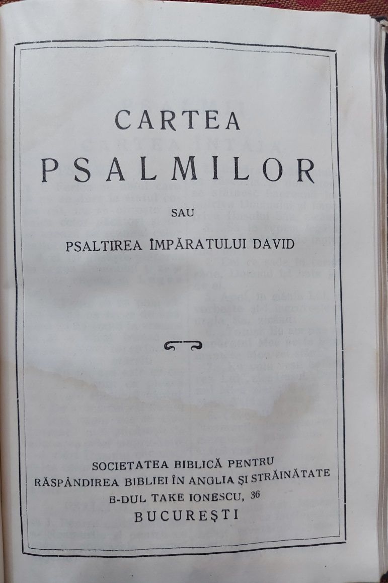 Noul testament + Psalmii 1940 Cornilescu