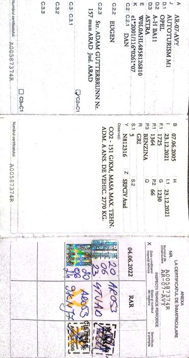 Vând Opel Astra din 2005