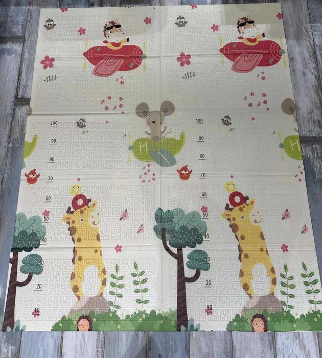 ПРОМОЦИЯ! Двулицево термо килимче за игра 150х180 см на 1 см дебелина