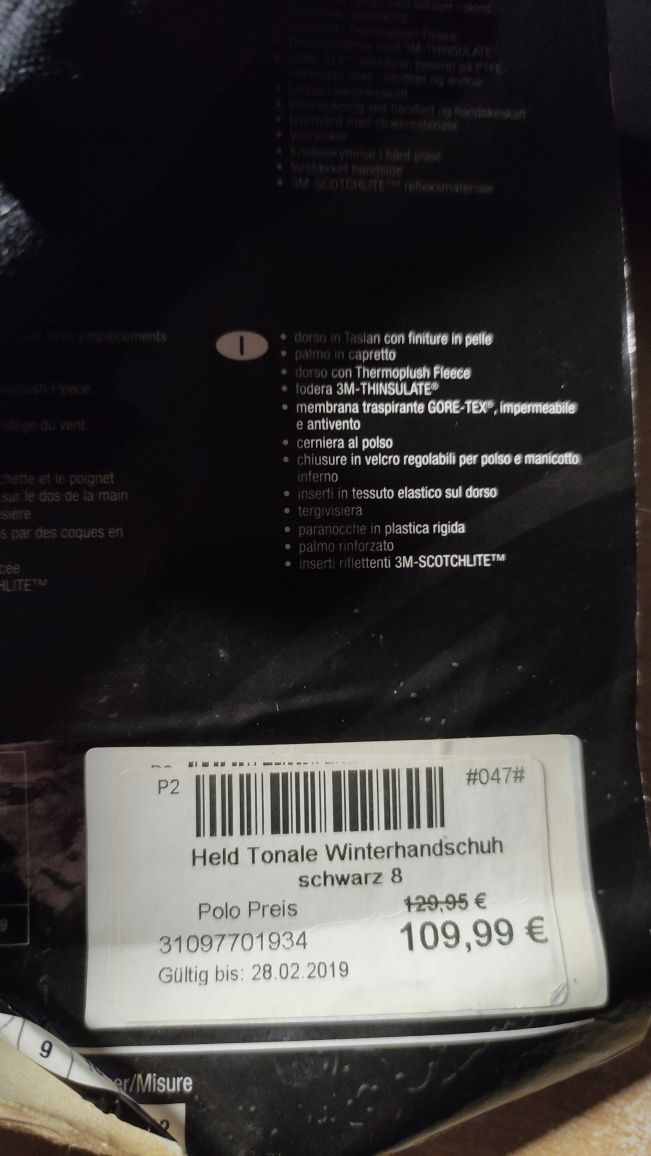 Manusi Goretex Held