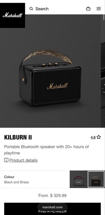 Boxa portabila Marshall Killburn 2 boxa marshall killburn