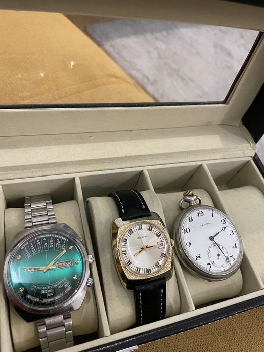 Lot 4 ceasuri Zenith , Bulova , Orient , Rodania