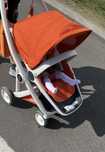 Carucior Greentom, 100% Ecologic, White Orange