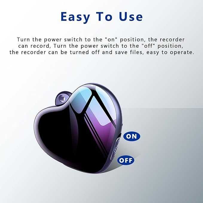 Мини, цифров гласово активиран рекордер  колие/ ключодържател