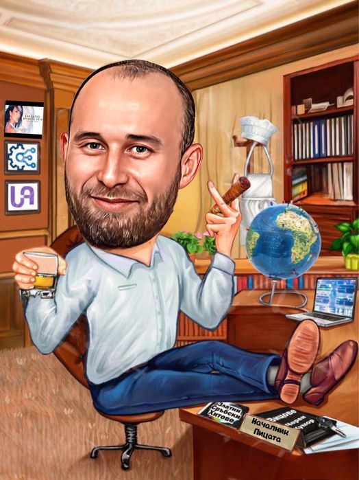 Карикатура А3 формат с рамка