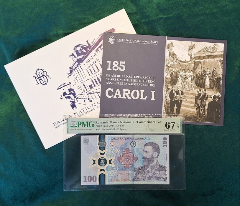 Bancnota gradata PMG 100 lei Carol 2024