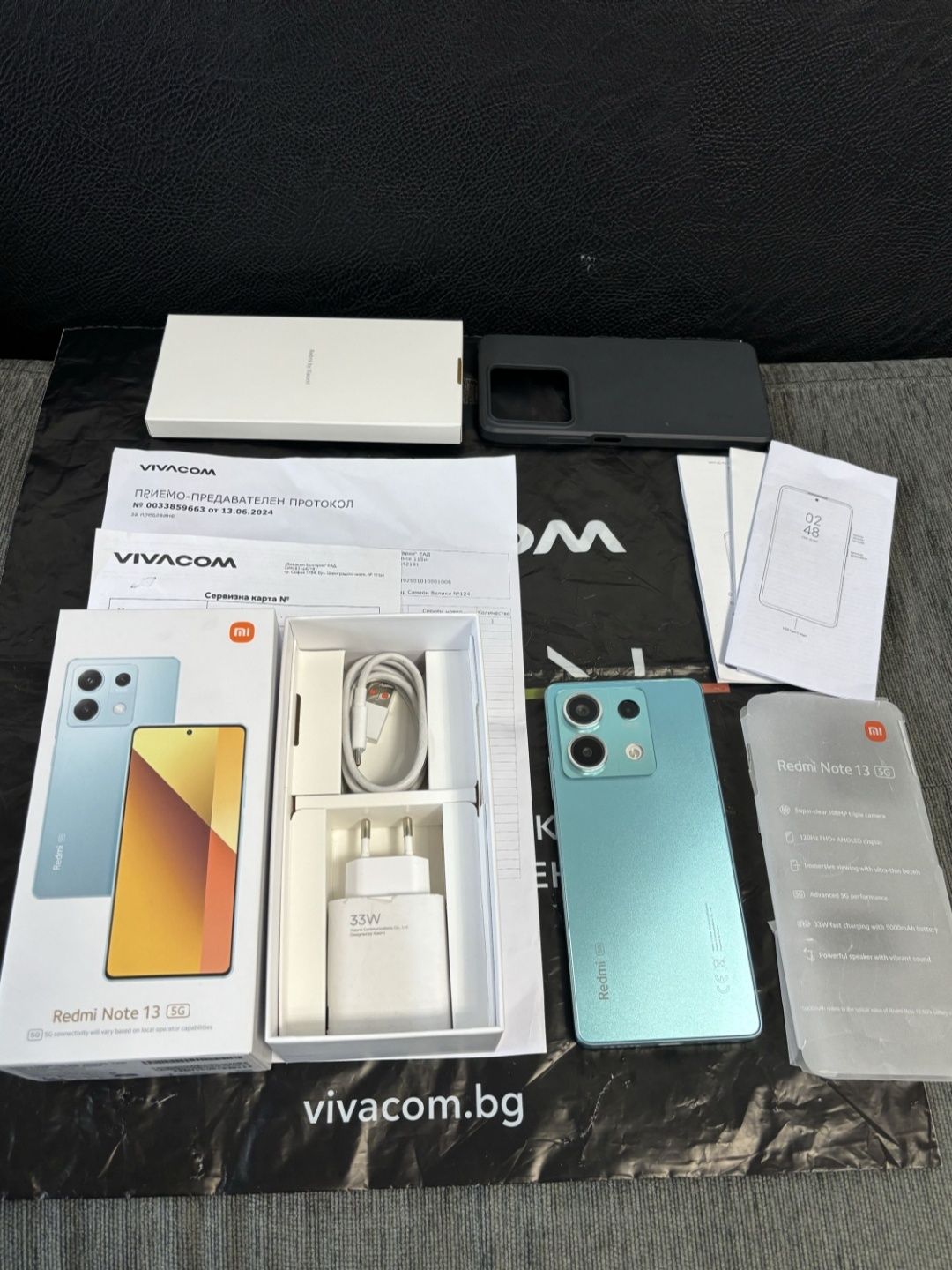 128GB Xiaomi Redmi Note 13 5G Гаранция Vivacom 2026г. Teal