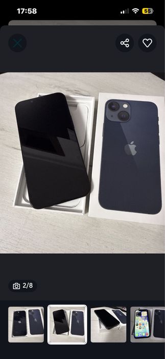 Iphone 13 black,128 gb,100% baterie