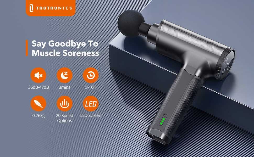 TaoTronics Muscle Massage Gun вибрационен масажен пистолет