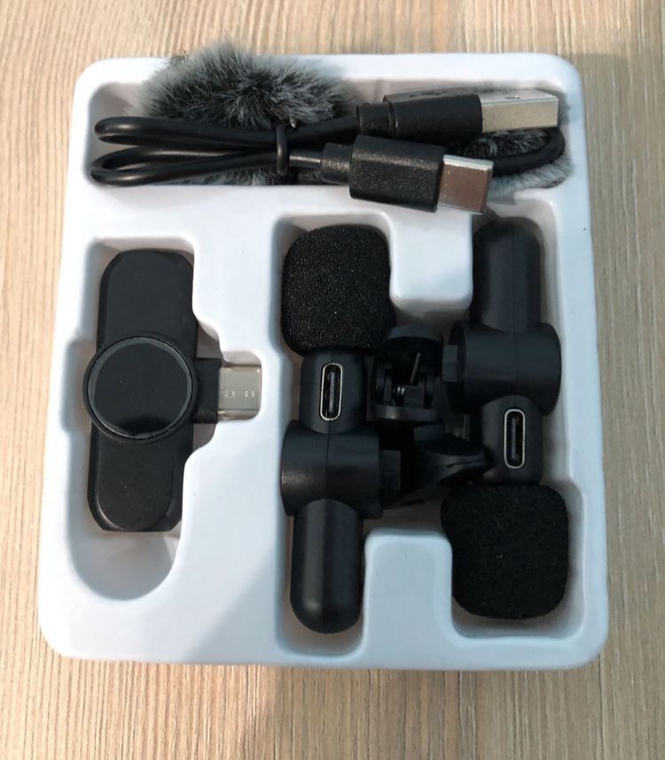Set 2 microfoane tip lavaliere pentru telefon type c