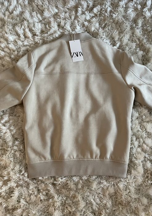 Jacheta Bomber Zara Tip Piele Caprioara/Suede Marime M (noua/eticheta)